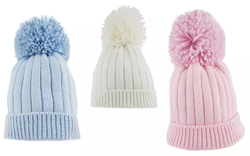 Ribbed Pom Pom Hat – by Pesci Kids (Newborn–12 Months)
