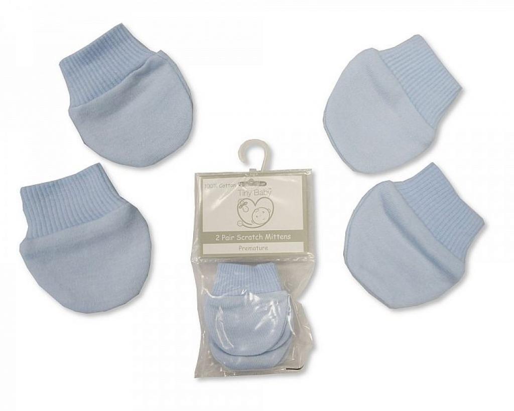 Premature Sky 2-Pack Scratch Mitts – by Tiny Baby