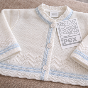White V-Neck Knit Cardigan – by Pex (12–18 Months) LAST ONE‼️