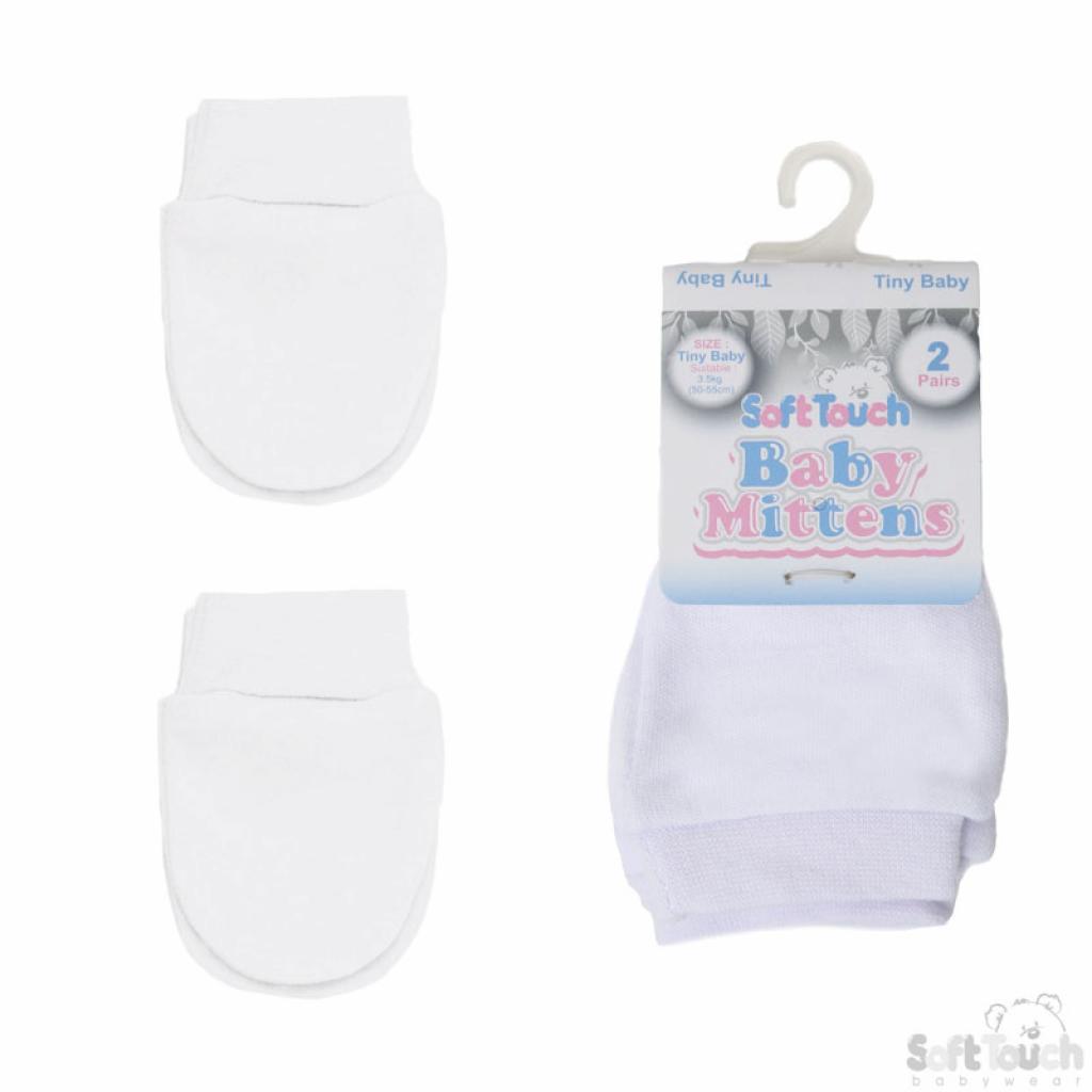 Pair of Premature Scratch Mitts by Soft Touch (Tiny Baby)