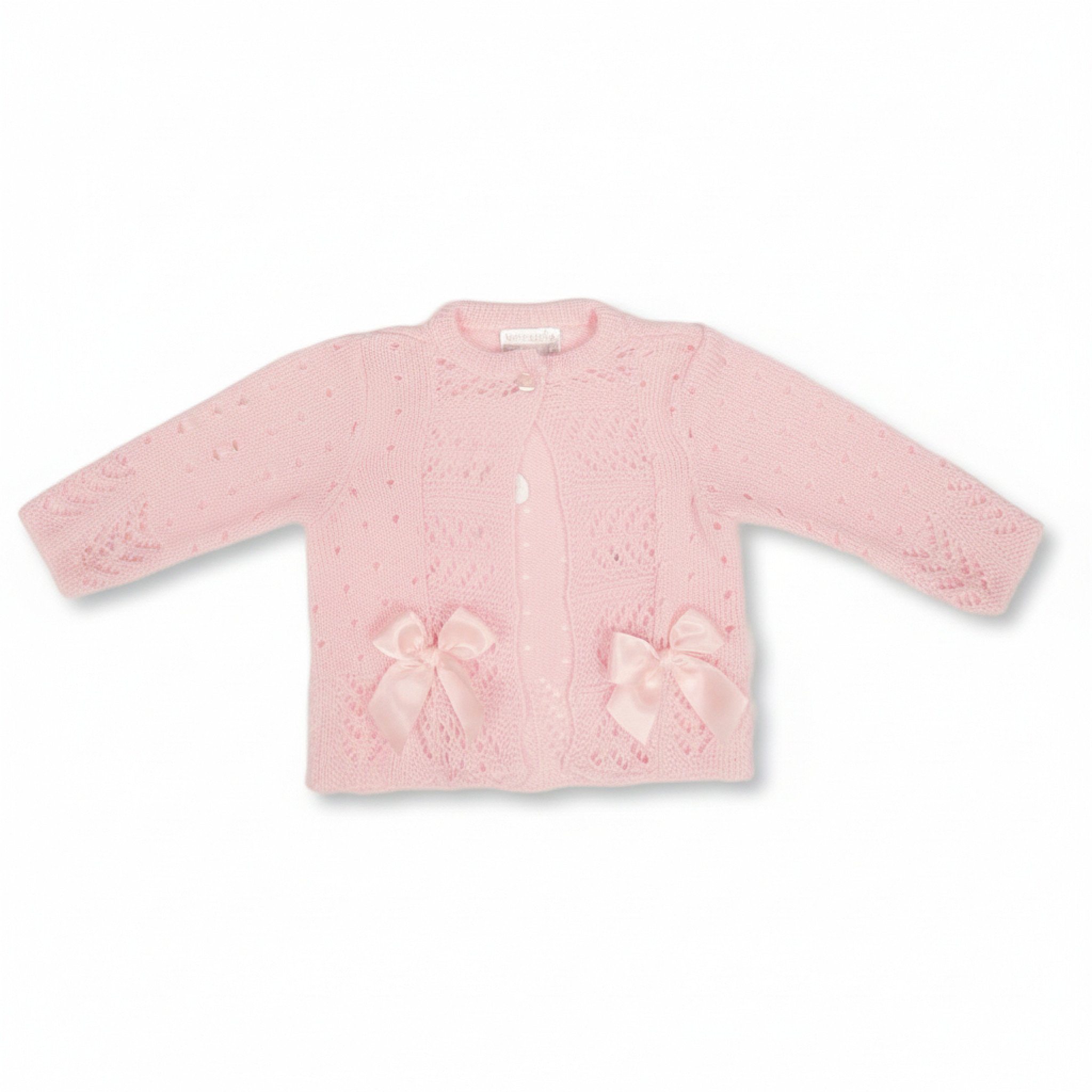 Fancy Knit Bow Cardigan – by Nursery Time (Newborn–9 Months) - Image 2