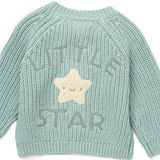 Sage Little Star Knitted Cardigan – by Rock-a-Bye Boutique (0–6 Months) - Image 3