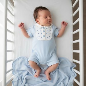 Stars Romper – by Tiny Chick (5-8 lbs) LAST ONE‼️
