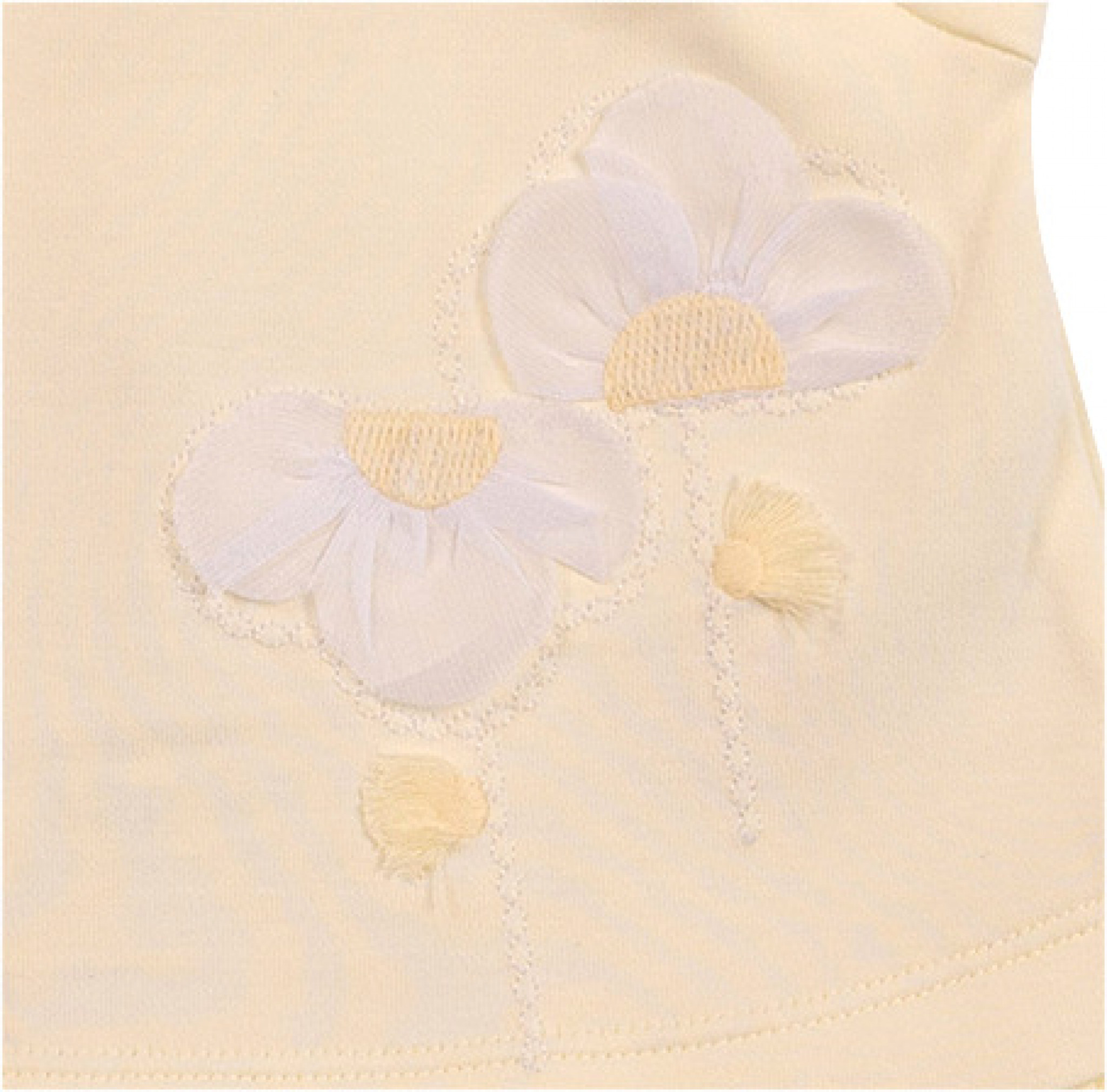 Yellow 3D Floral Dress – by Mintini (12–24 months) - Image 3