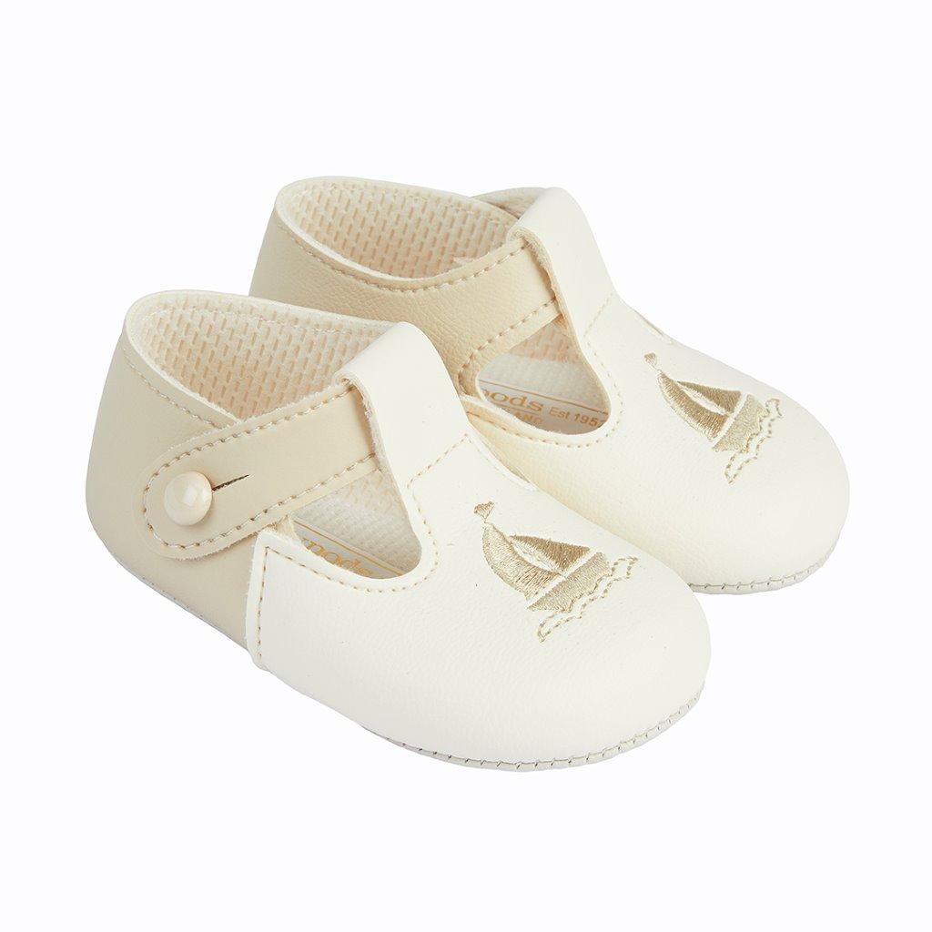Biscuit and Cream Pre-Walker “Boat” Shoe – by Bay Pod / Early Days (0–18 months) - Image 2
