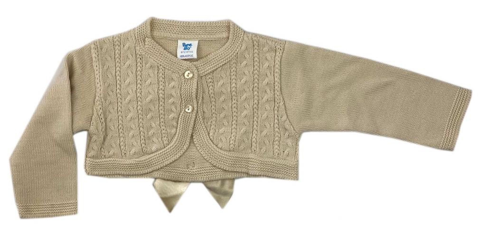 Biscuit Bow Bolero – by Bee Bo (9–24 months) - Image 2