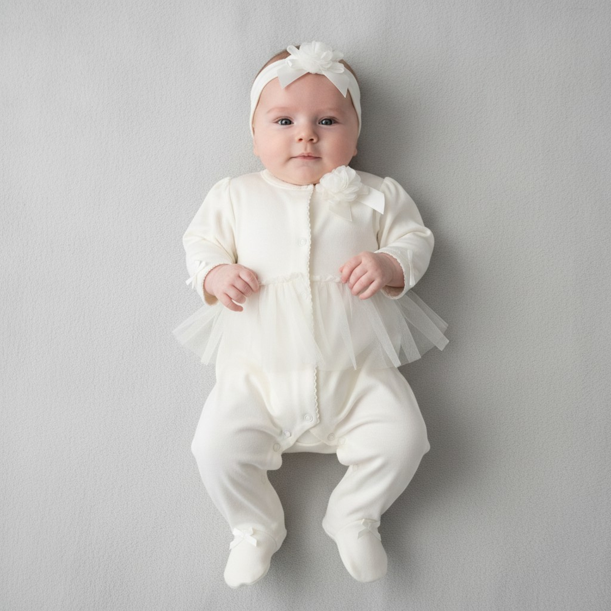 White Tutu Sleeper Set – by Rock a Bye Boutique (3–9 Months)