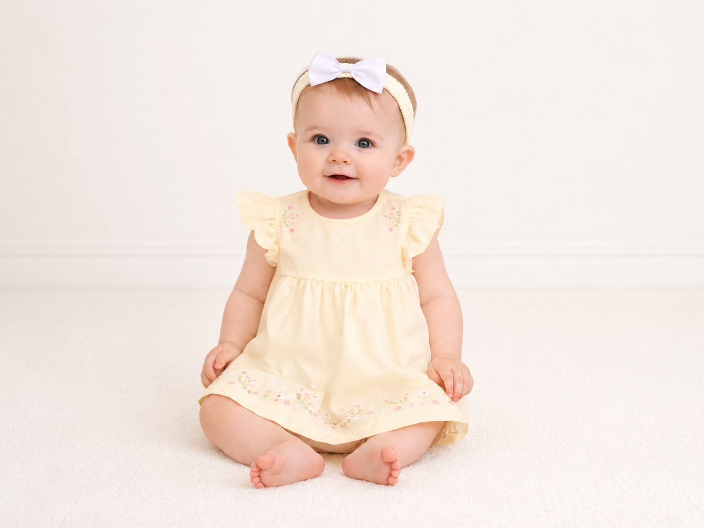 Floral Dress Set – by Rock-a-Bye Baby Boutique (6–9 Months) LAST ONE‼️