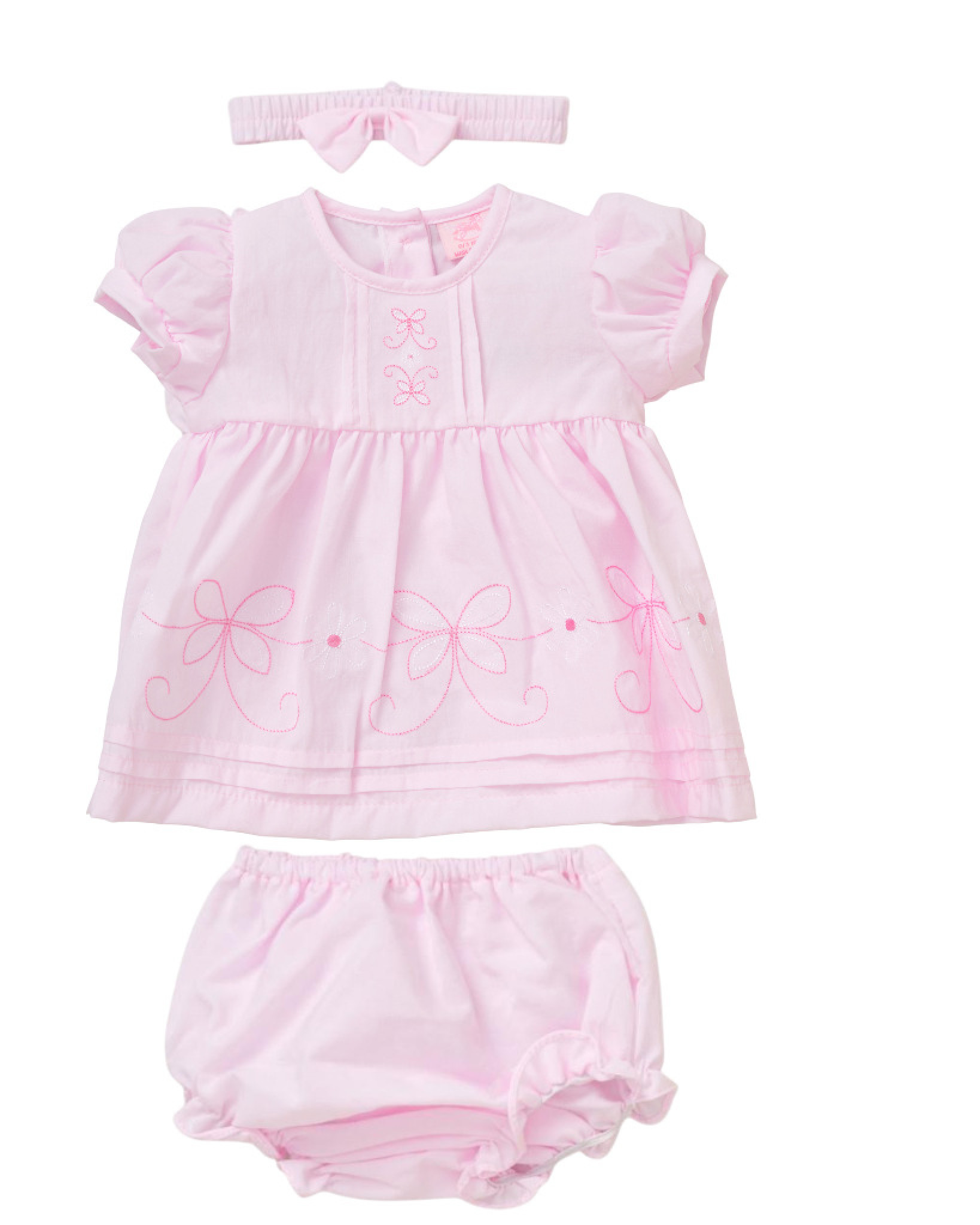 Pink Butterfly Dress with Pants and Headband – by Rock a Bye Boutique (9–12 Months) LAST ONE‼️ - Image 3