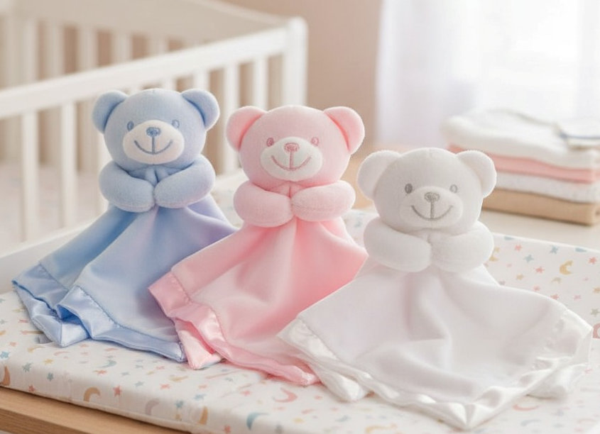 Teddy Comforter (38 × 38cm) – by Soft Touch