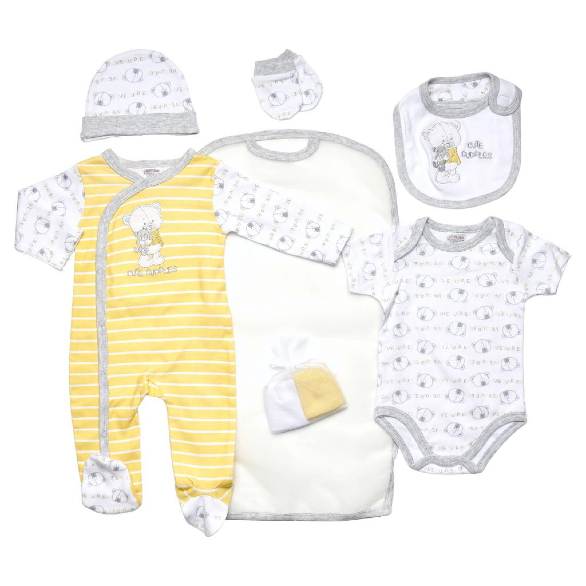 “Cute Cuddles” 7 Piece Layette Set – by Just Too Cute (0–3 Months) LAST ONE‼️ - Image 2
