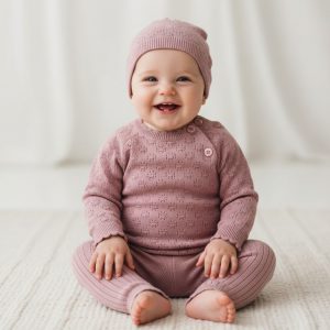 Dusky Pink True Knit Cotton Set – by Rock A Bye Boutique (0–12 Months)