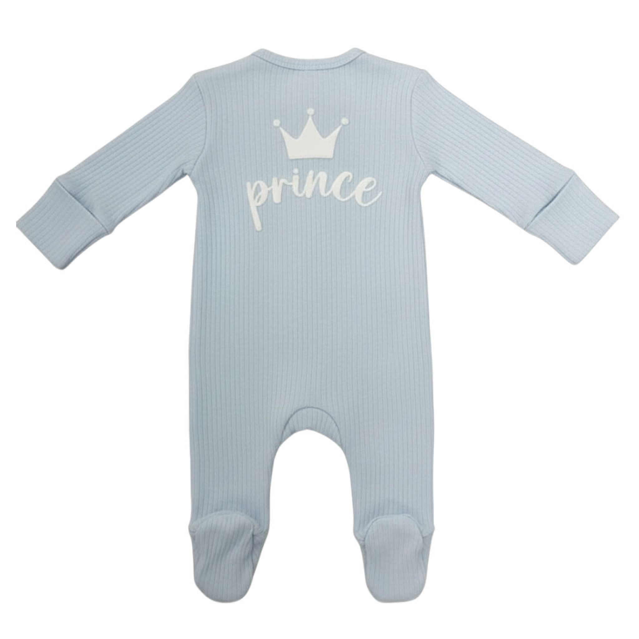 Sky "Prince" Ribbed Zipped All In One – by Little Dreams (0–9 Months) - Image 3