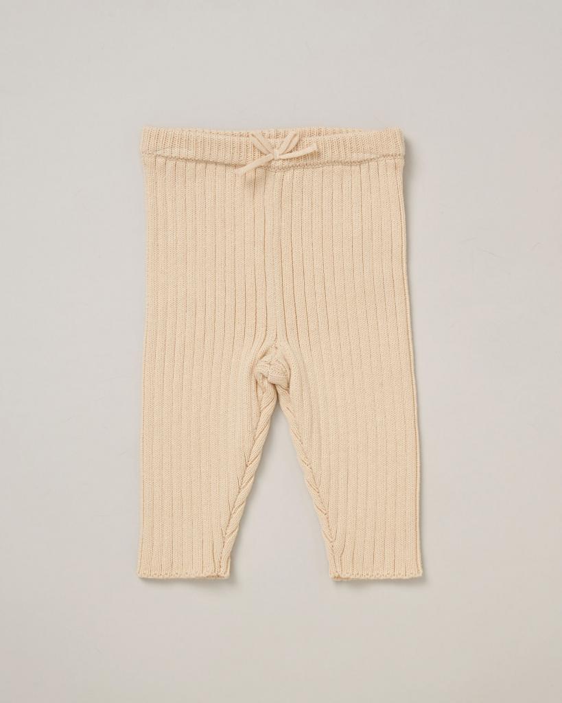 Beige Knit Cotton Bodysuit, Trousers & Hat Set – by Rock A Bye Boutique (0–12 Months) - Image 5