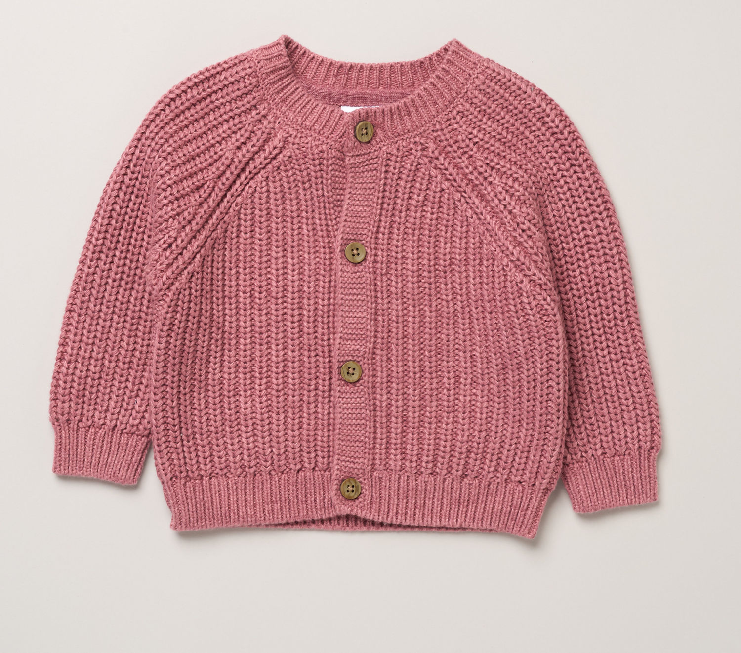 Dusky Pink "Little Cutie" Cotton Cardigan – by Rock A Bye Boutique (0–12 Months) - Image 3