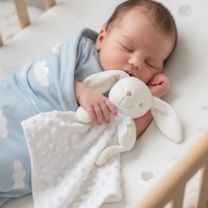 White Bubble "Bunny" Baby Comforter – by Rock A Bye Boutique (35cm)