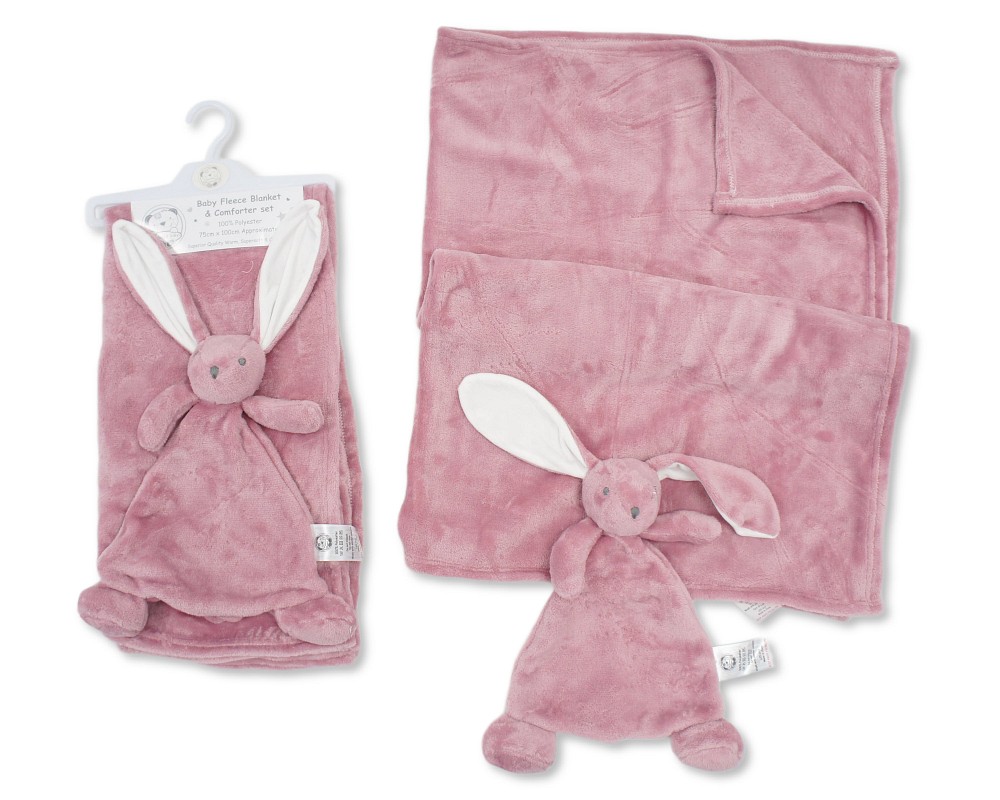 Dusky Pink Bunny Rabbit Comforter & Blanket Set – by Snuggle Baby - Image 2