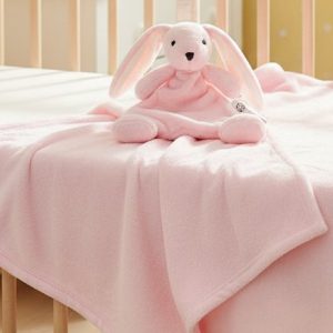 Pink Bunny Rabbit Comforter & Blanket Set – by Snuggle Baby