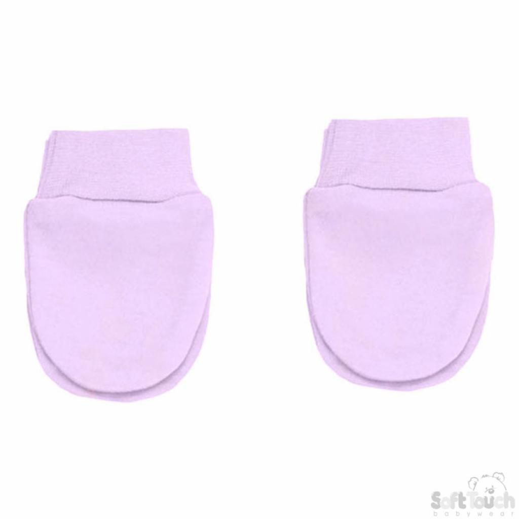 Pink Cotton Baby Scratch Mitts – by Soft Touch
