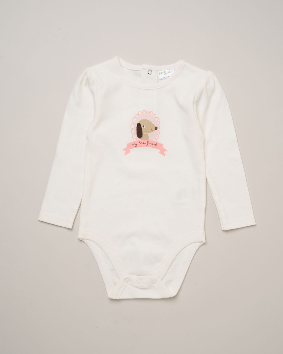 Cream & Pink Borg Puppy Jumper, Bodysuit & Trousers Set – by Lily & Jack (12–24 Months) - Image 4