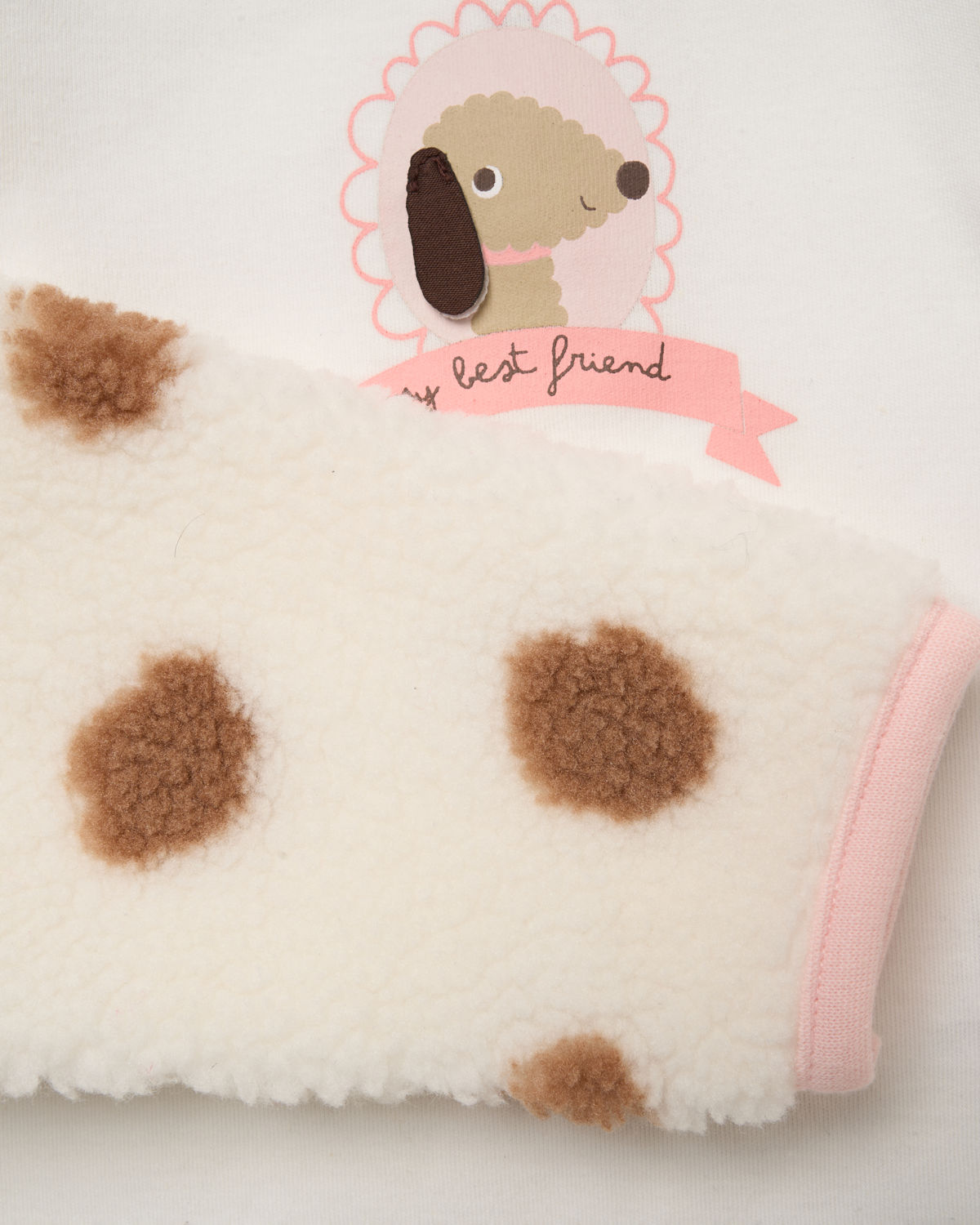 Cream & Pink Borg Puppy Jumper, Bodysuit & Trousers Set – by Lily & Jack (12–24 Months) - Image 5